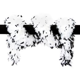 Fjäderboa Svart/Vit Deluxe