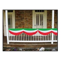 Bildspel - Tygdekoration Röd/Vit/Grön