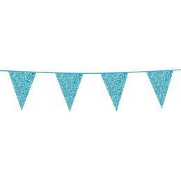 Vimpelgirlang Babyblå Glitter