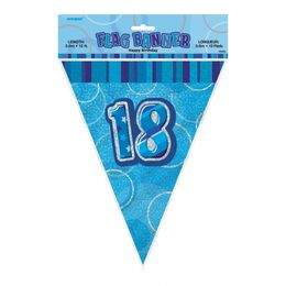 Vimpelguirlande Blå 18