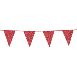 Vimpelgirlang Glitter Röd
