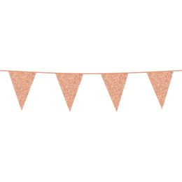 Vimpelgirlang Glitter Roséguld