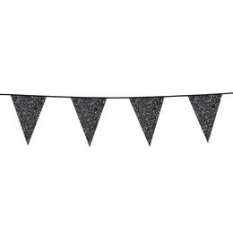 Vimpelgirlang Glitter Svart
