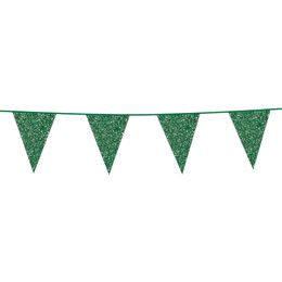 Vimpelgirlang Grön Glitter