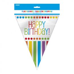 Bildspel - Vimpelgirlang Happy Birthday Rainbow