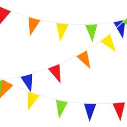 Bildspel - Vimpelgirlang Regnbågsfärgad