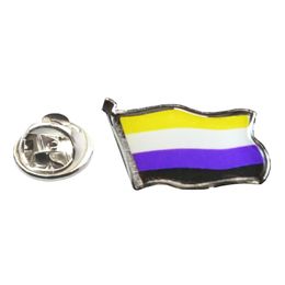 Bildspel - Flaggpin Pride Ickebinär