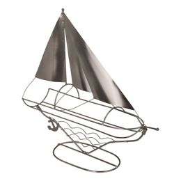 Lysbildefremvisning - Flaskestativ i Metall Seilskip