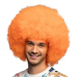 Bildspel - Fluffig Neonorange Peruk