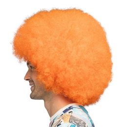 Bildspel - Fluffig Neonorange Peruk