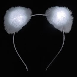 Lysbildefremvisning - Blød LED Hårbøjle med Ører