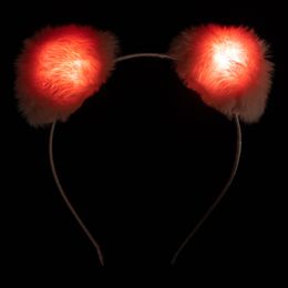 Lysbildefremvisning - Blød LED Hårbøjle med Ører