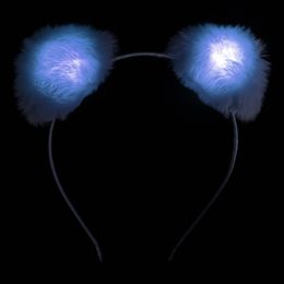 Lysbildefremvisning - Blød LED Hårbøjle med Ører