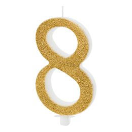 Diaesitys - Syntymäpäiväkynttilä Numero Kullanvärinen