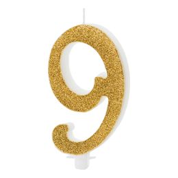 Diaesitys - Syntymäpäiväkynttilä Numero Kullanvärinen