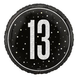 Folioilmapallo 13 Musta/Hopea