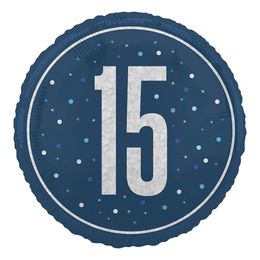 Folioilmapallo 15 Sininen/Hopea Pilkullinen