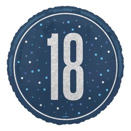 Folieballong 18 Blå/Silver