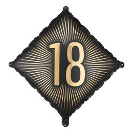 Folieballong 18 Svart/Gull