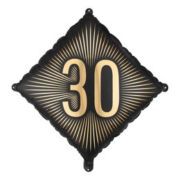 Folieballong 30 Svart/Gull