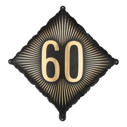 Folieballong 60 Svart/Gull