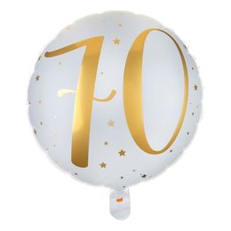 Folieballong 70 Vit/Guld