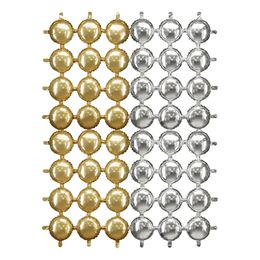 Bildspel - Folieballong Backdrop Rund Guld/Silver