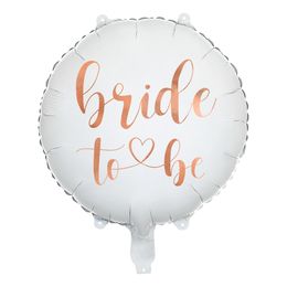 Bildspel - Folieballong Bride Rund Rosé