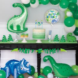 Lysbildefremvisning - Folieballong Dinosaur Blå