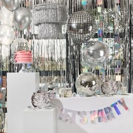 Bildspel - Folieballong Discokula Silver
