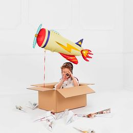 Lysbildefremvisning - Folieballon Flyvemaskine Shape