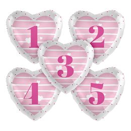 Folieballong Grattis Rosa