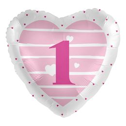 Bildspel - Folieballong Grattis Rosa