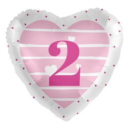 Bildspel - Folieballong Grattis Rosa