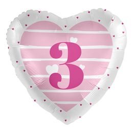 Bildspel - Folieballong Grattis Rosa