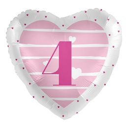 Bildspel - Folieballong Grattis Rosa