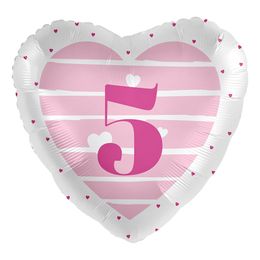 Bildspel - Folieballong Grattis Rosa