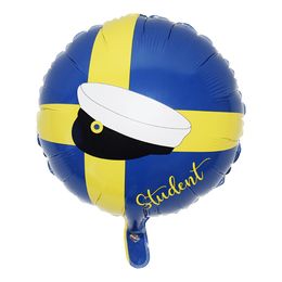 Folieballong Sverige Grattis till Studenten