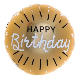 Folieballong Happy Birthday Guld