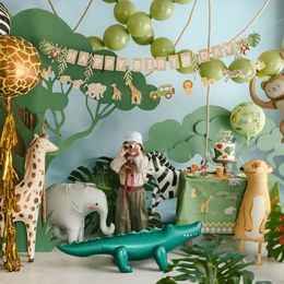 Bildspel - Folieballong Happy Birthday Safari Party