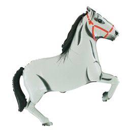 Folieballong Häst Vit