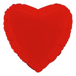 Folieballong Hjerte Matt Rød