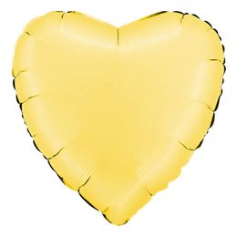 Folieballon Hjerte Satin Banana Yellow