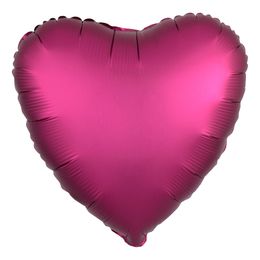 Folieballon Hjerte Silke Pomegranate