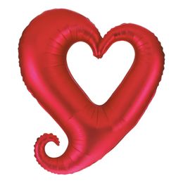 Folieballong Hjerte Stor Rød