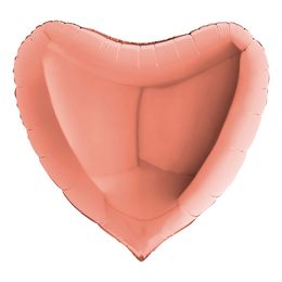 Folioilmapallo Sydän Iso Ruusukulta