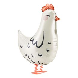 Folieballong Höna Vit