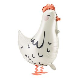 Bildspel - Folieballong Höna Vit