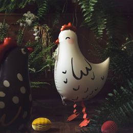 Bildspel - Folieballong Höna Vit