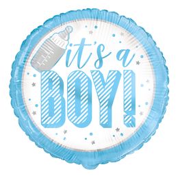 Folieballon It's a Boy Blå